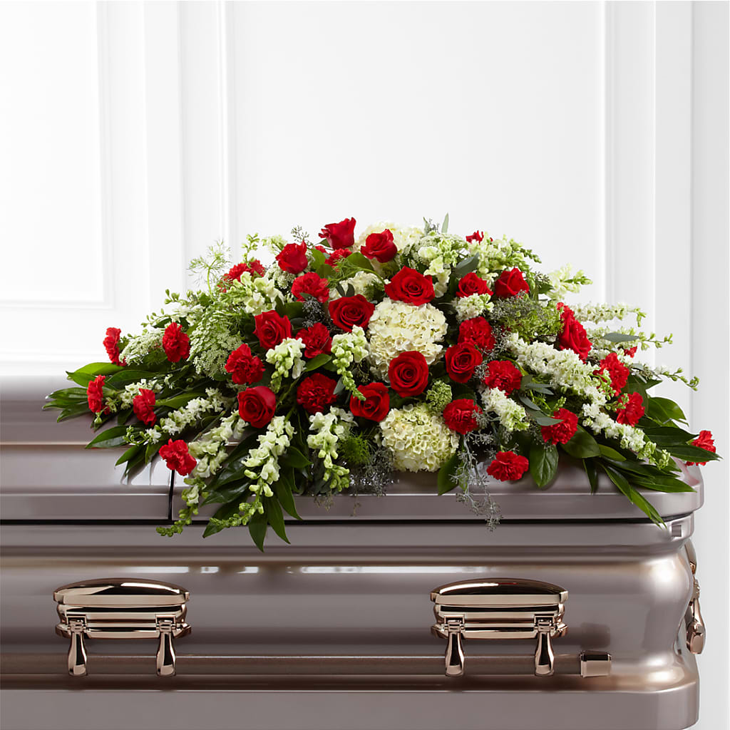 Sincerity Casket Spray – Loose Leaf Florist, Austin TX