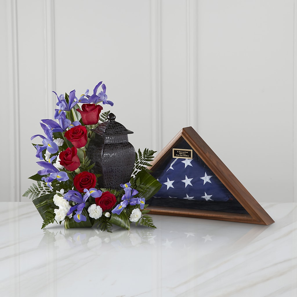Patriotic Tribute Arrangement – Loose Leaf Florist, Austin TX