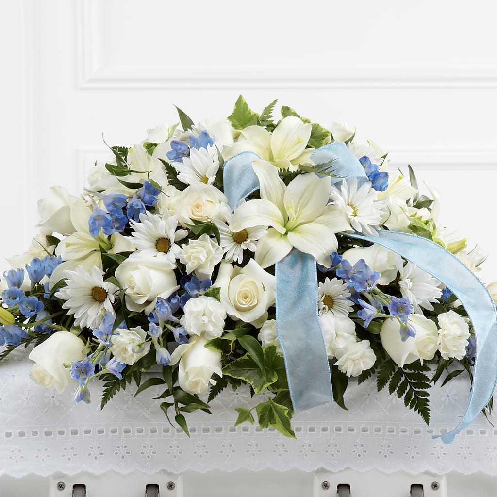 Tender Treasure Casket Spray – Loose Leaf Florist, Austin TX