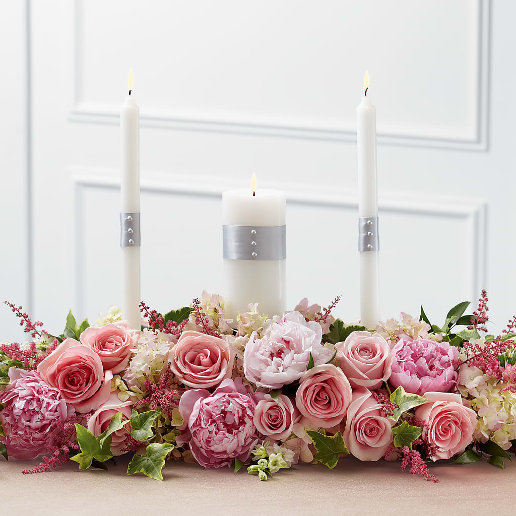 Worldwide Romance Unity Candle Arrangement – Loose Leaf Florist, Austin TX