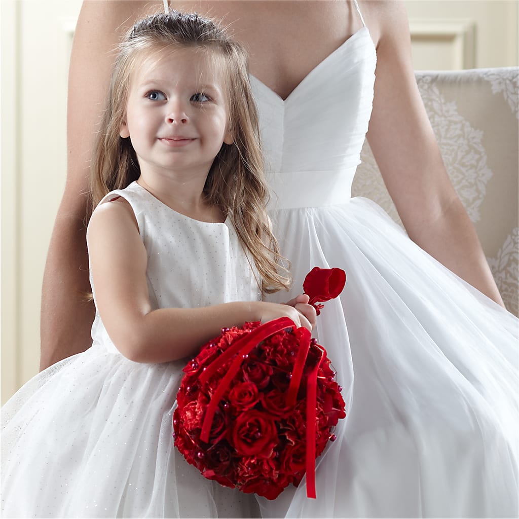 Pure at Heart Flower Girl Arrangement – Loose Leaf Florist, Austin TX