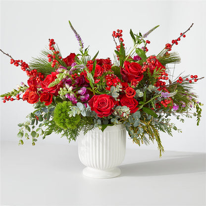 Big Red Bow Bouquet –  Loose Leaf Florist, Austin TX