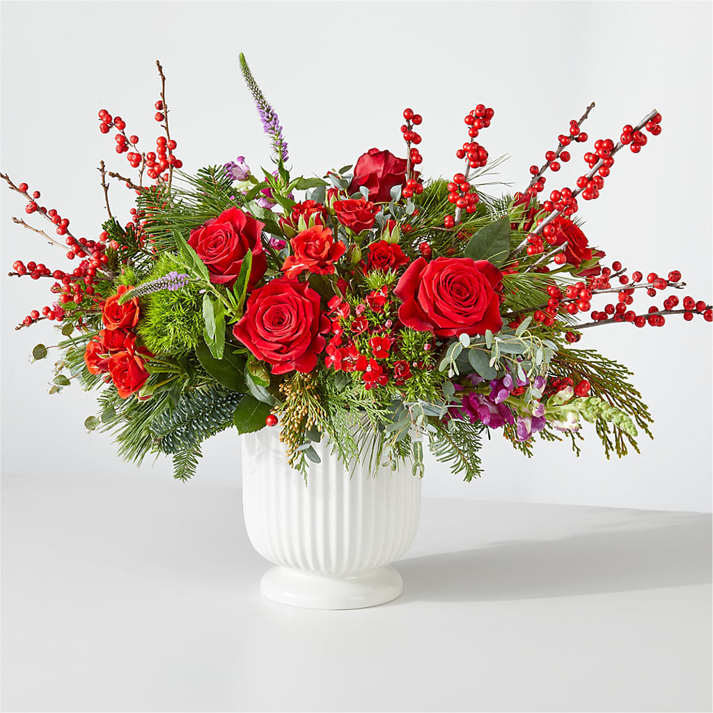 Big Red Bow Bouquet –  Loose Leaf Florist, Austin TX