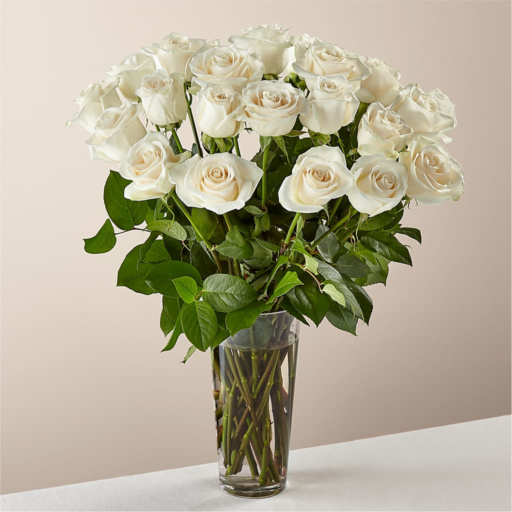 Long Stem White Rose Bouquet –  Loose Leaf Florist, Austin TX