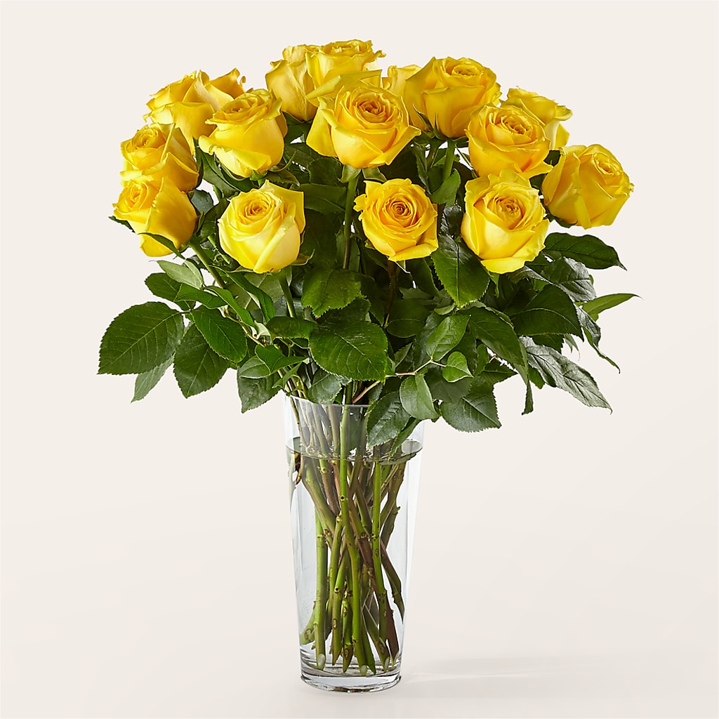 Long Stem Yellow Rose Bouquet –  Loose Leaf Florist, Austin TX
