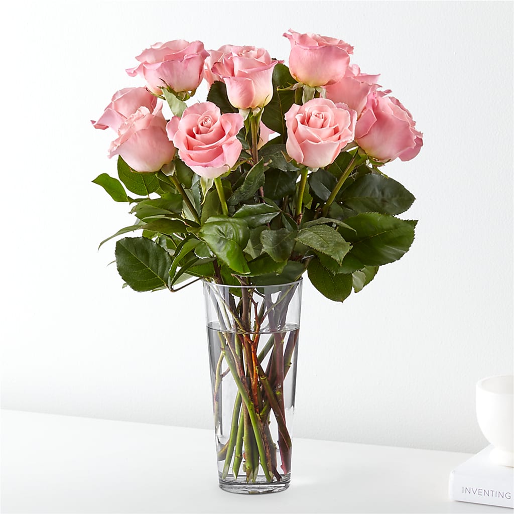 Long Stem Pink Rose Bouquet –  Loose Leaf Florist, Austin TX