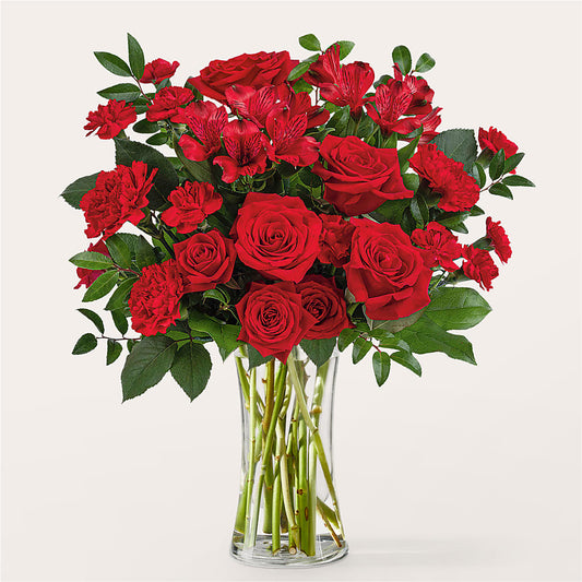 Brilliant Ruby Bouquet –  Loose Leaf Florist, Austin TX