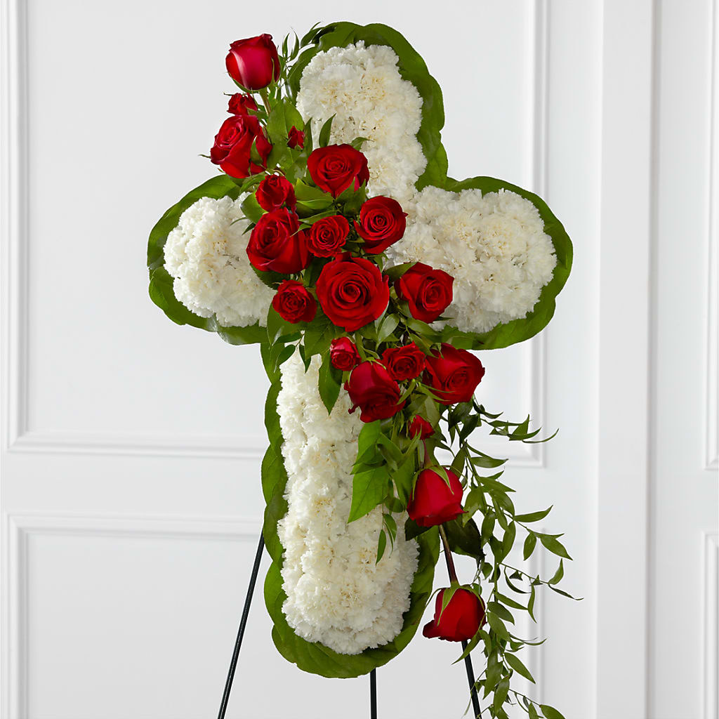 Floral Cross Easel –  Loose Leaf Florist, Austin TX