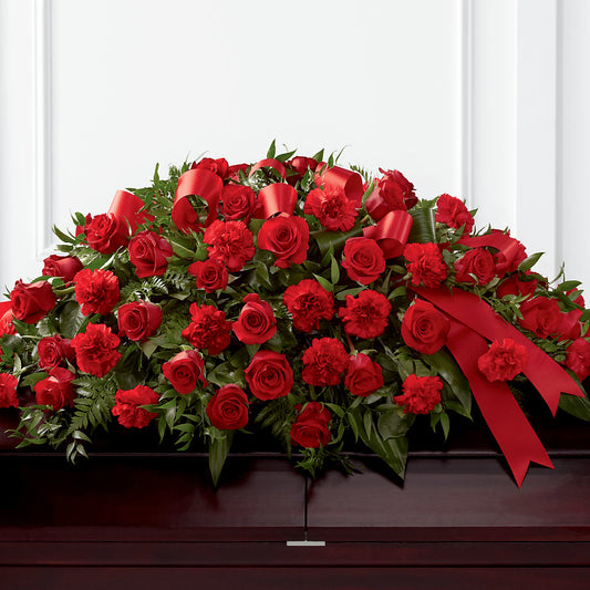 Tribute of Life Casket Spray –  Loose Leaf Florist, Austin TX