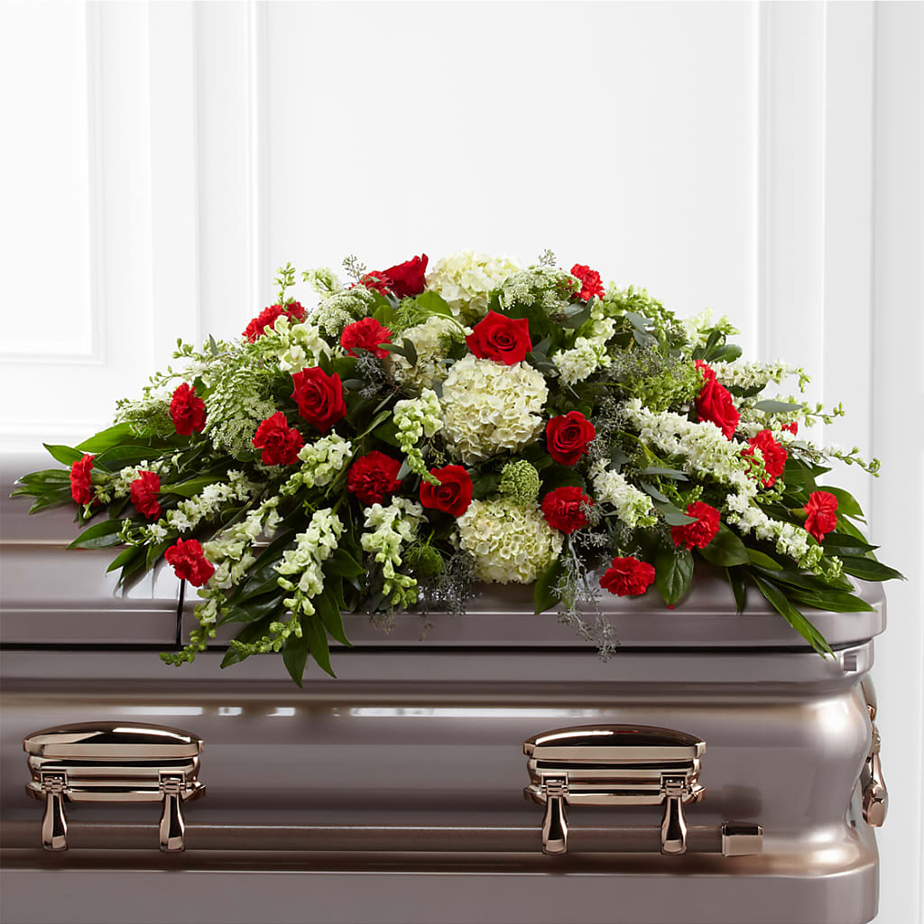 Sincerity Casket Spray –  Loose Leaf Florist, Austin TX