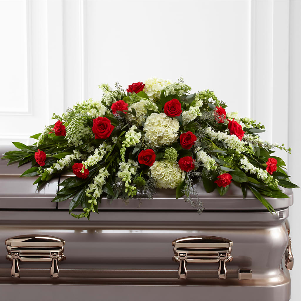 Sincerity Casket Spray –  Loose Leaf Florist, Austin TX
