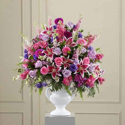 Peaceful Tribute Arrangement –  Loose Leaf Florist, Austin TX