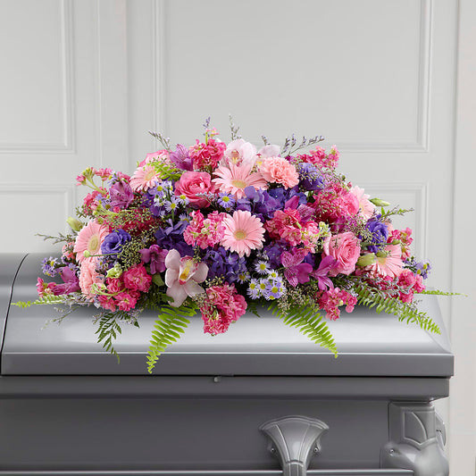 Glorious Garden Casket Spray –  Loose Leaf Florist, Austin TX