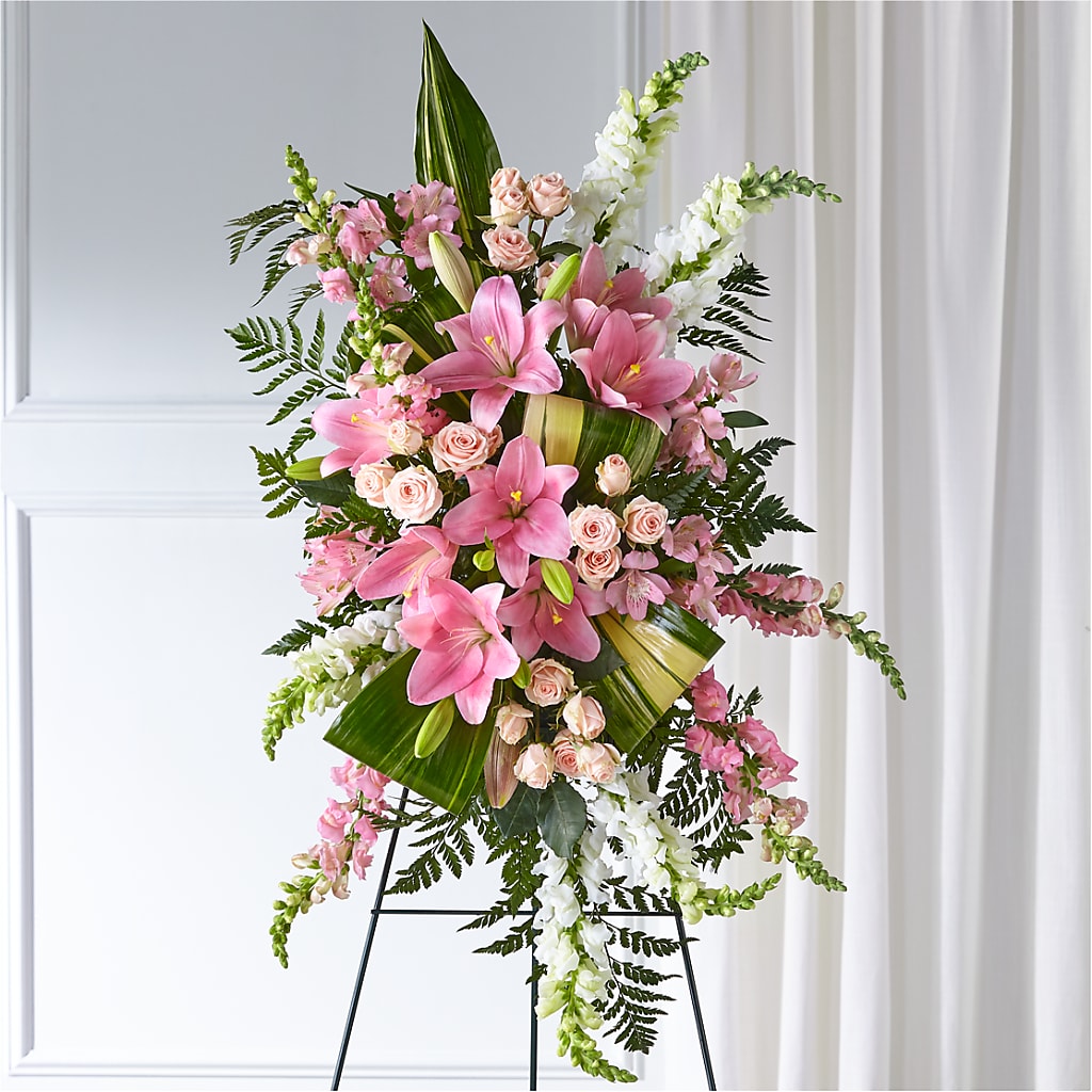 Elegant Embrace Standing Spray –  Loose Leaf Florist, Austin TX