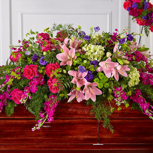 Radiant Tribute Casket Spray –  Loose Leaf Florist, Austin TX