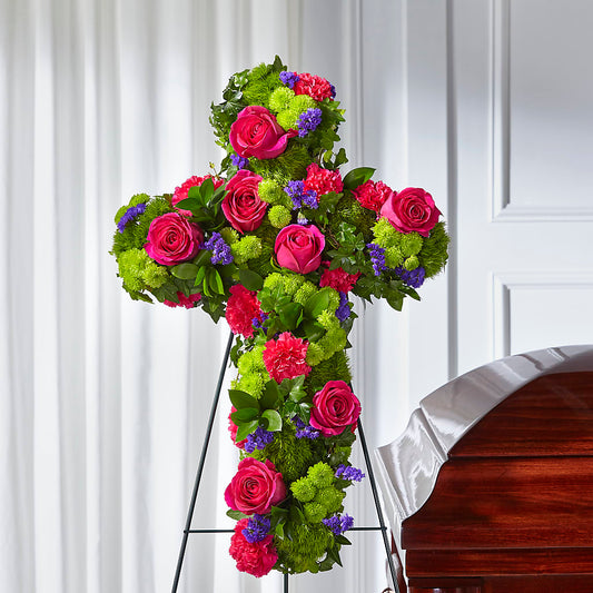 Tribute Rose Floral Cross –  Loose Leaf Florist, Austin TX