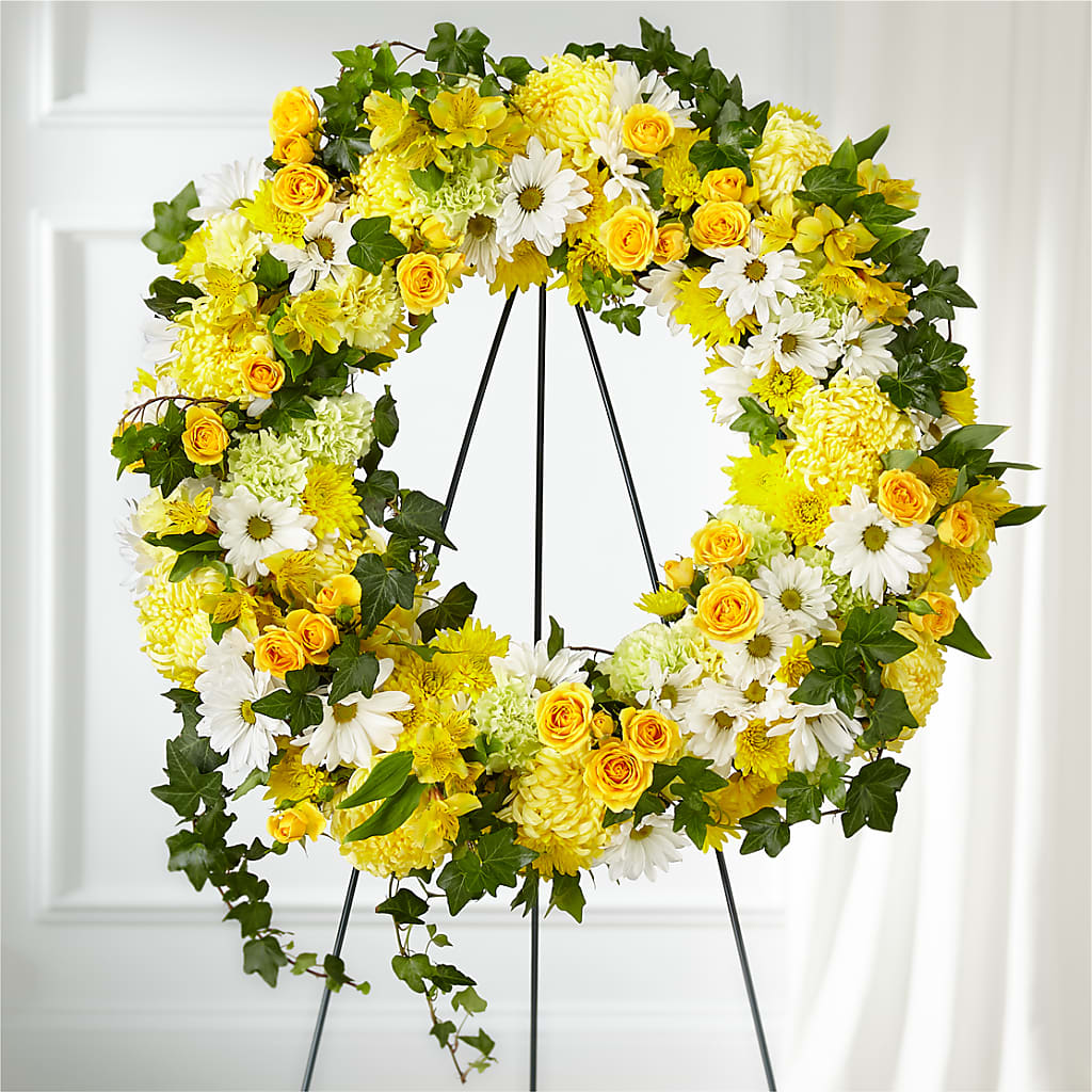Golden Remembrance Wreath –  Loose Leaf Florist, Austin TX
