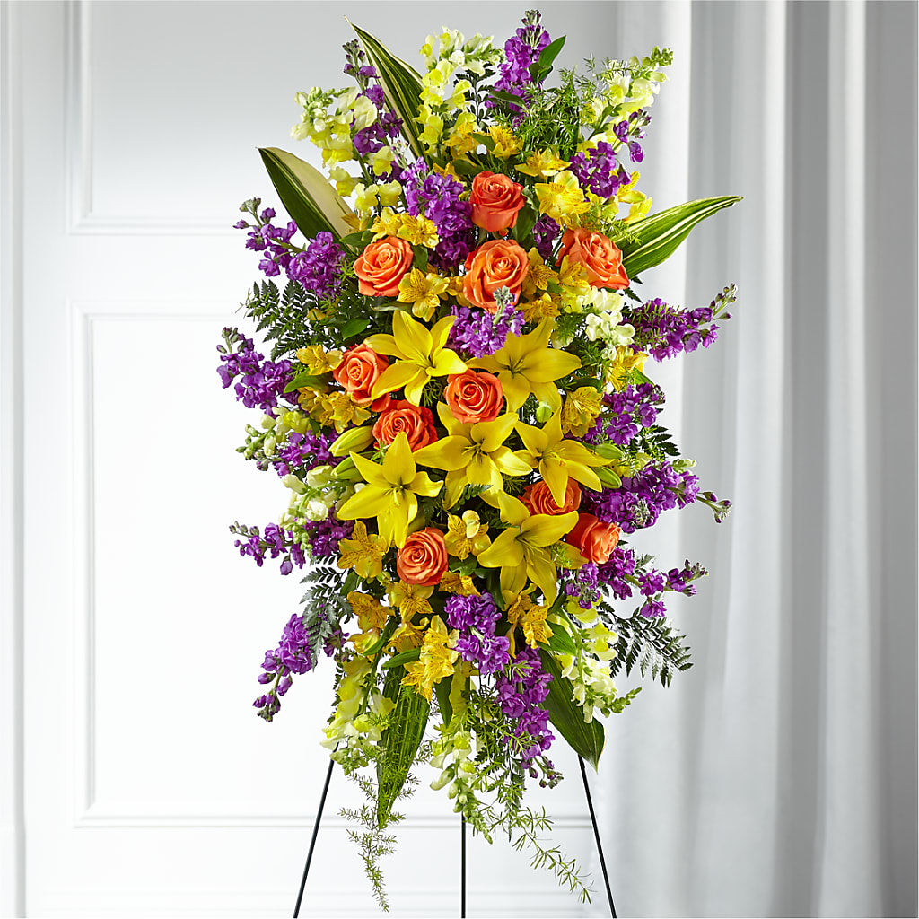 Thoughtful Prayers Standing Spray –  Loose Leaf Florist, Austin TX