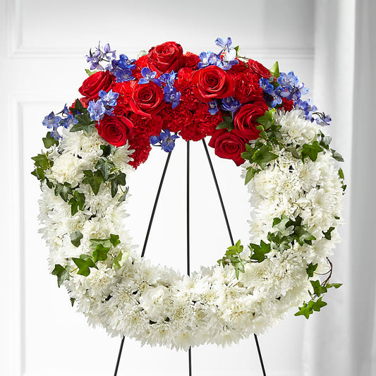 Patriotic Passion Wreath –  Loose Leaf Florist, Austin TX