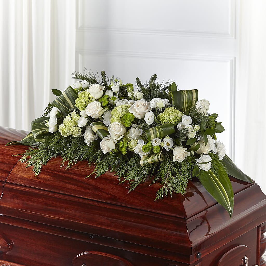 Hopeful Gesture Casket Spray –  Loose Leaf Florist, Austin TX