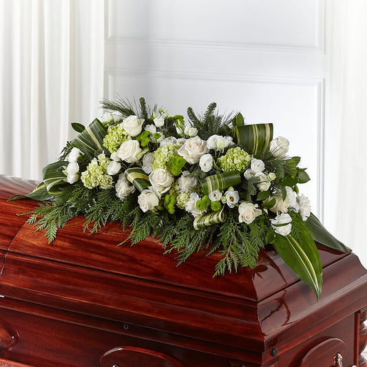 Hopeful Gesture Casket Spray –  Loose Leaf Florist, Austin TX