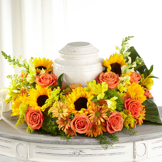 Faithful Sunflower Cremation Adornment –  Loose Leaf Florist, Austin TX