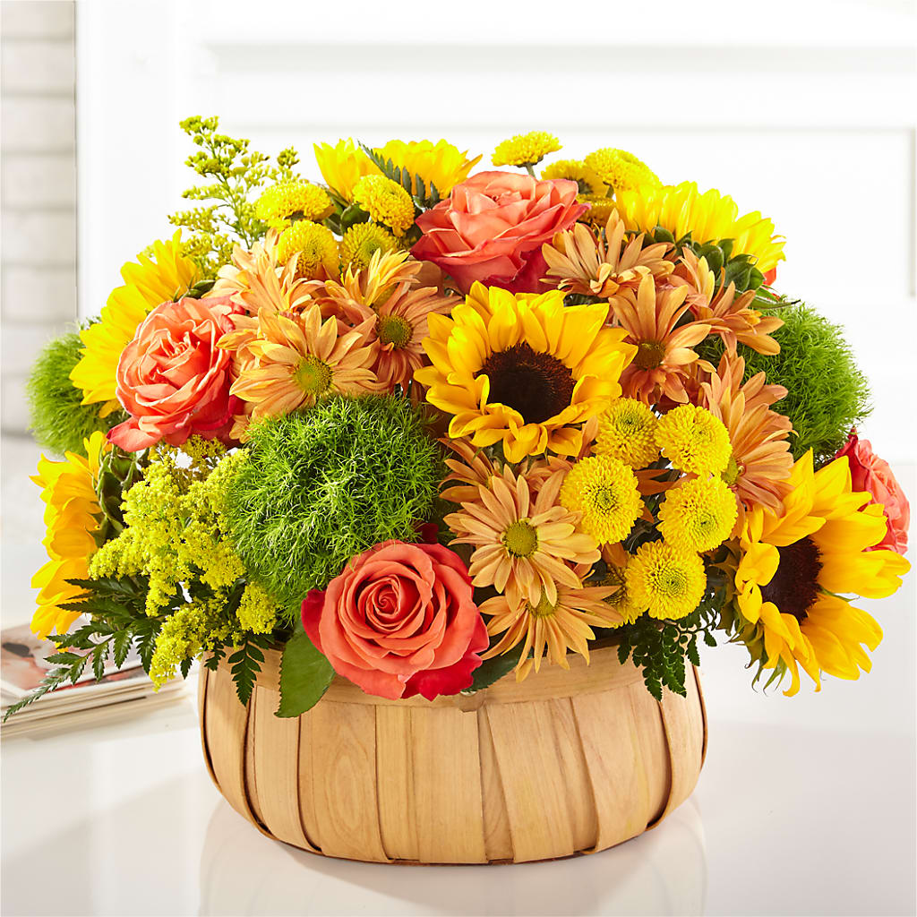 Harvest Sunflower Basket –  Loose Leaf Florist, Austin TX