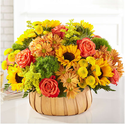 Harvest Sunflower Basket –  Loose Leaf Florist, Austin TX