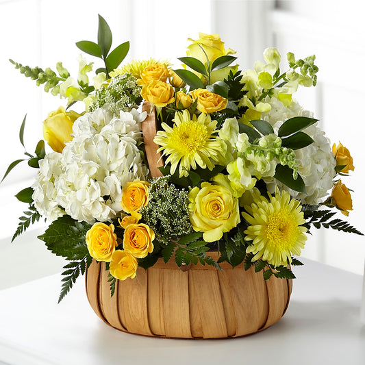 Rustic Remembrance Basket –  Loose Leaf Florist, Austin TX