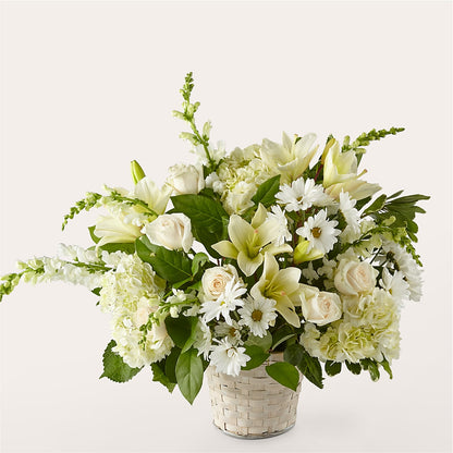 Ivory Elegance Floral Basket –  Loose Leaf Florist, Austin TX