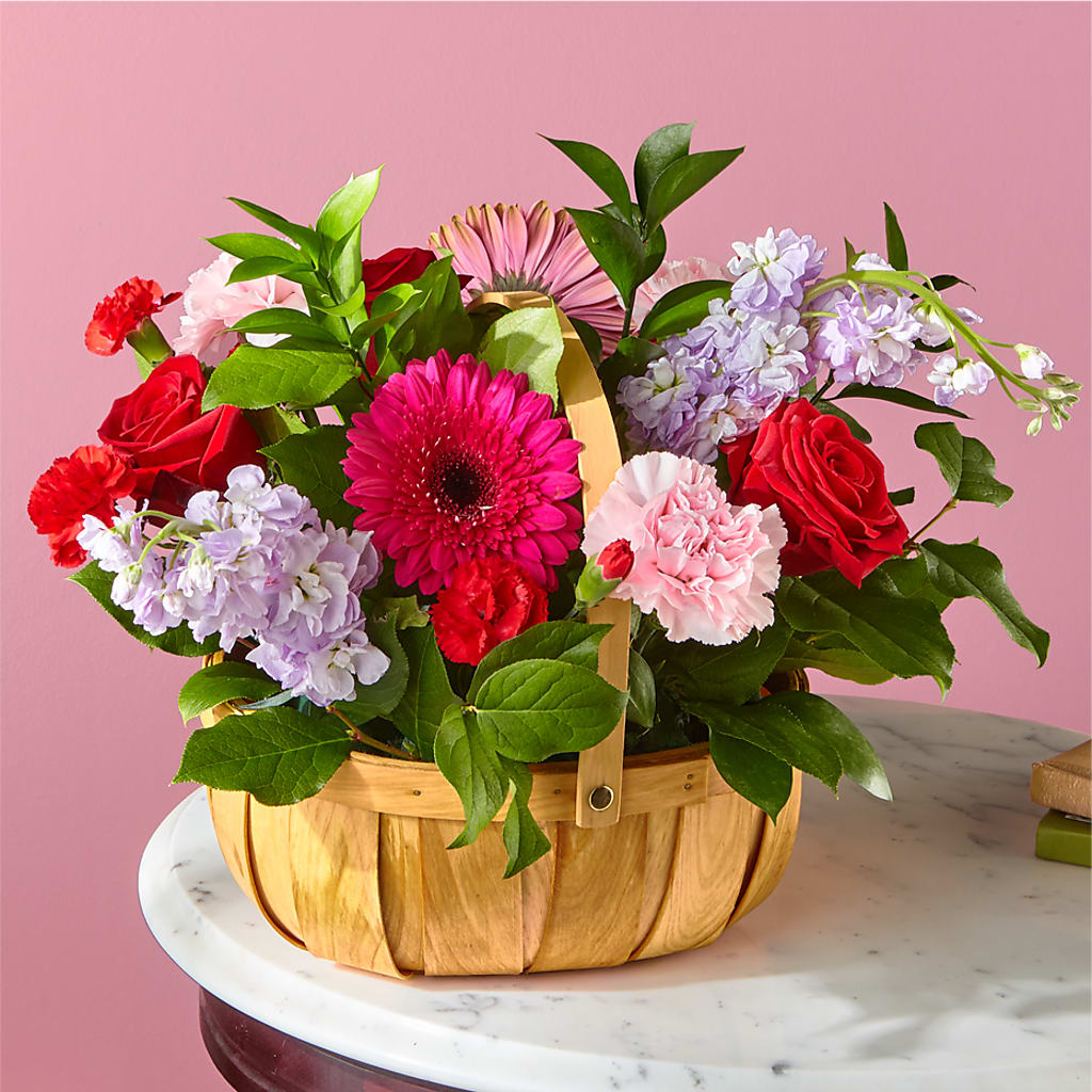 Pink Picnic Basket –  Loose Leaf Florist, Austin TX