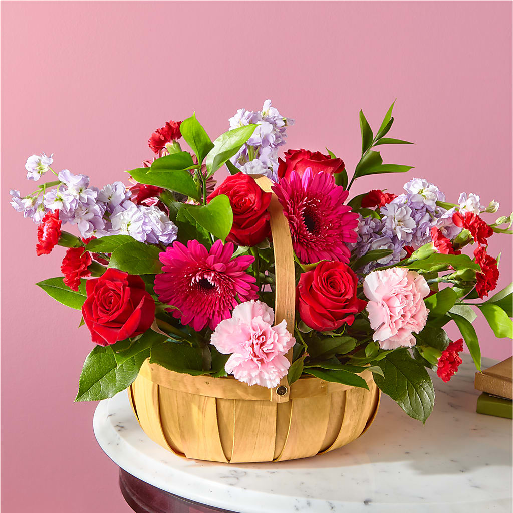 Pink Picnic Basket –  Loose Leaf Florist, Austin TX