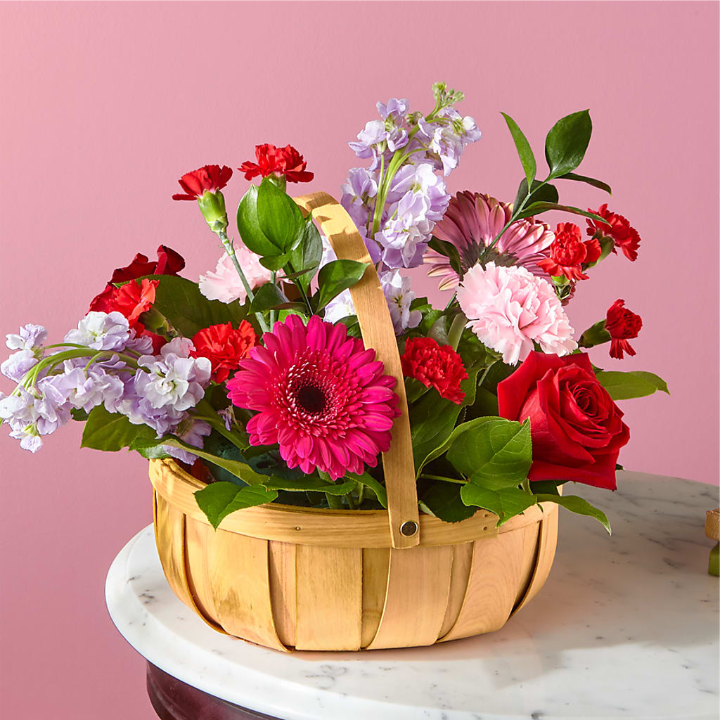Pink Picnic Basket –  Loose Leaf Florist, Austin TX