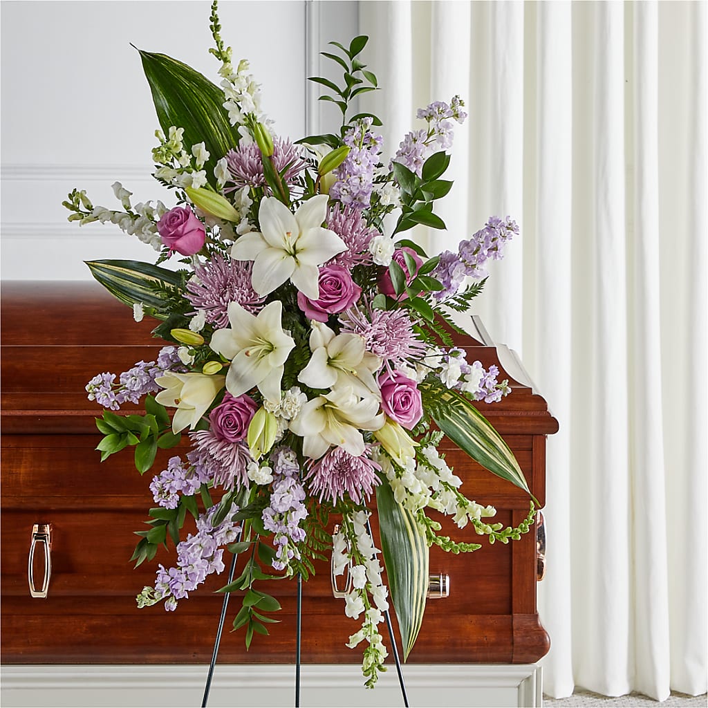 Grateful Hearts Standing Spray –  Loose Leaf Florist, Austin TX