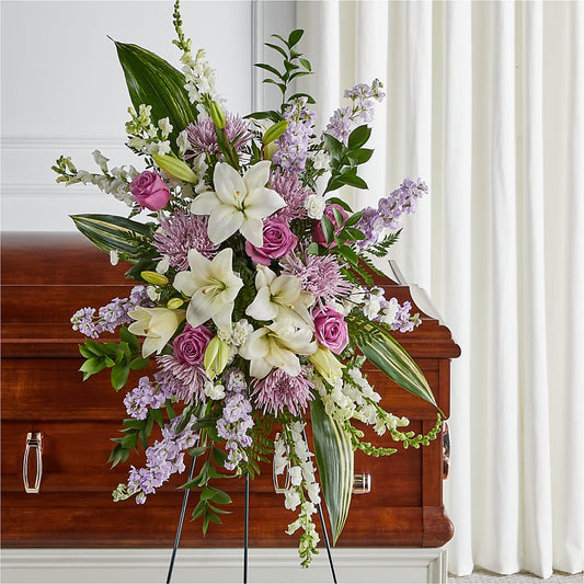 Grateful Hearts Standing Spray –  Loose Leaf Florist, Austin TX