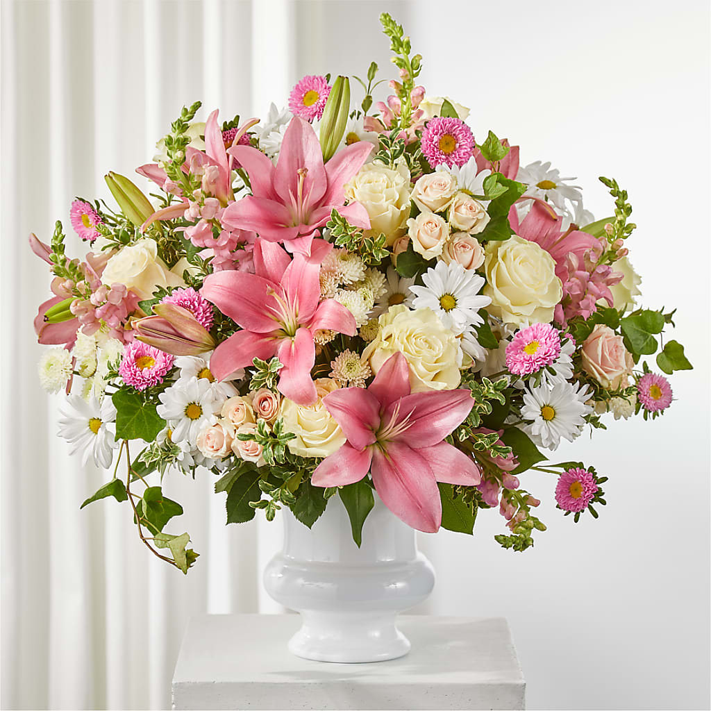 Empathetic Blooms Urn Arrangement –  Loose Leaf Florist, Austin TX