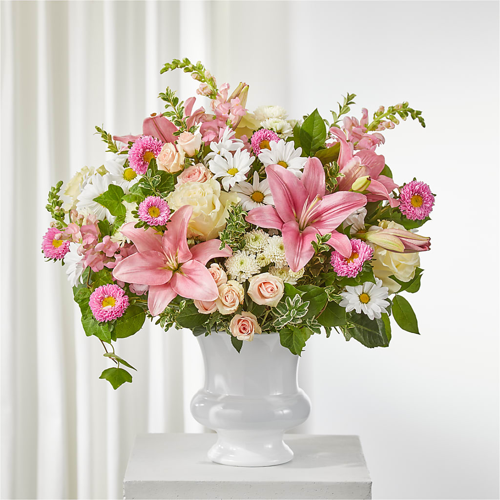 Empathetic Blooms Urn Arrangement –  Loose Leaf Florist, Austin TX