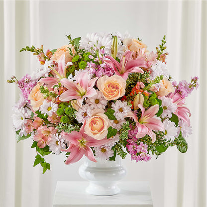 Heartfelt Gesture Urn Arrangement –  Loose Leaf Florist, Austin TX