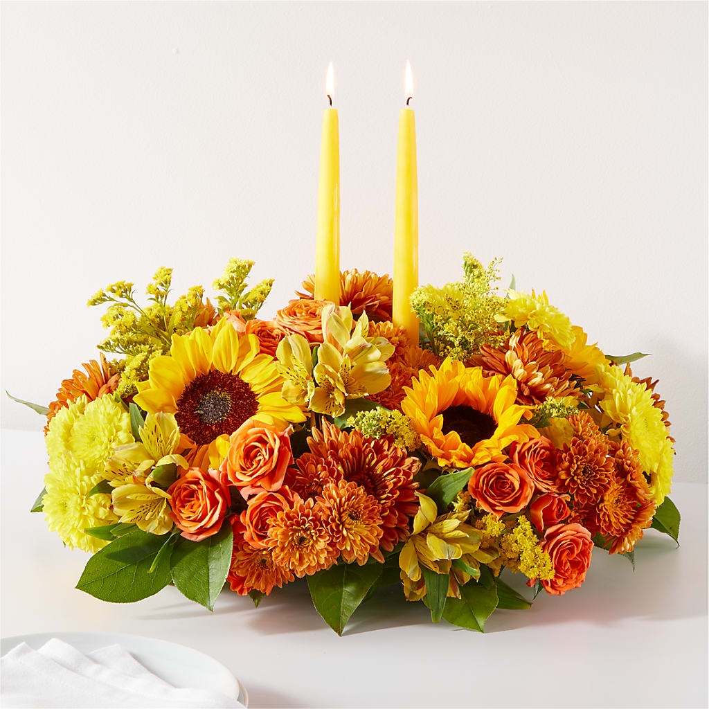 Autumn Harmony Centerpiece –  Loose Leaf Florist, Austin TX