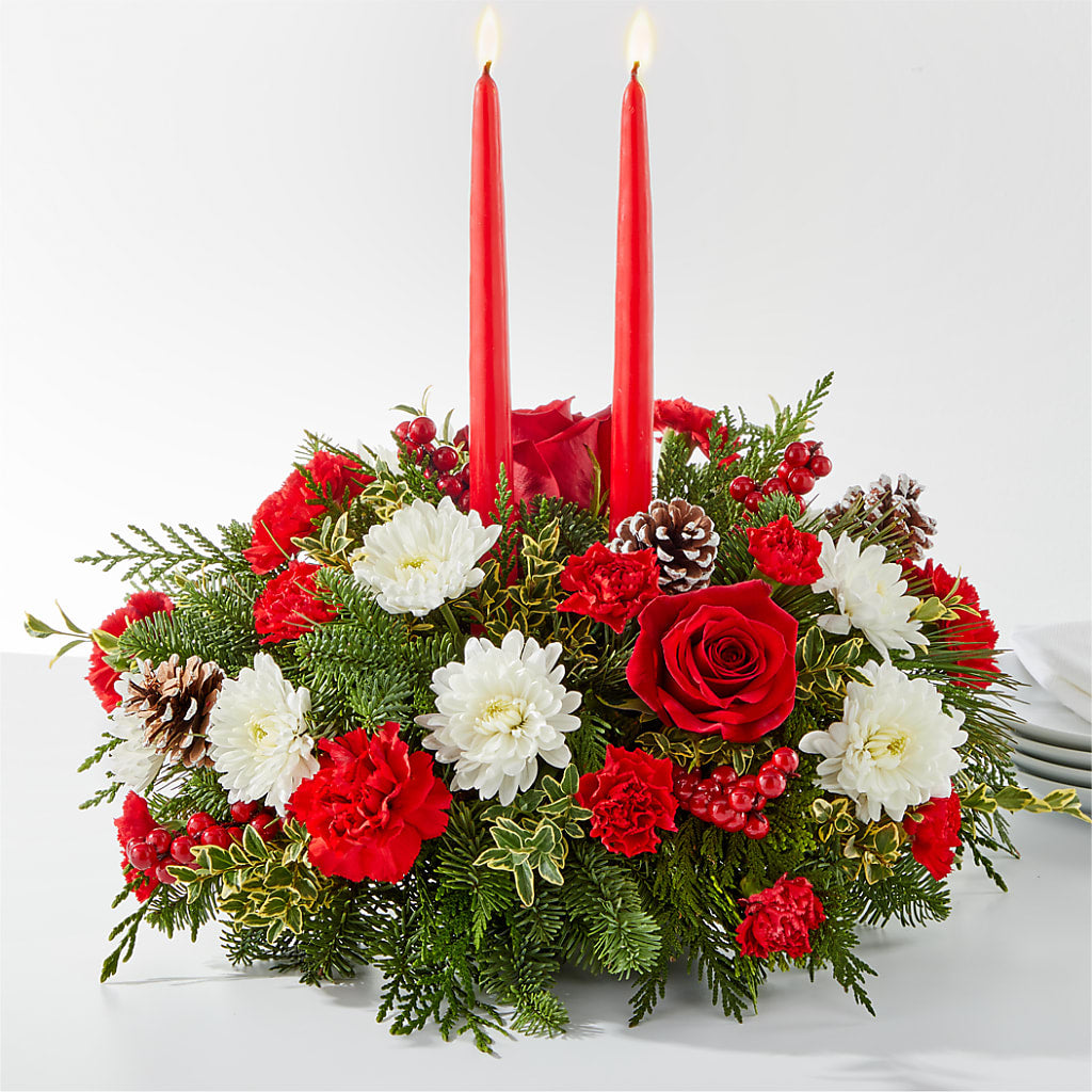 Holiday Soiree Centerpiece –  Loose Leaf Florist, Austin TX