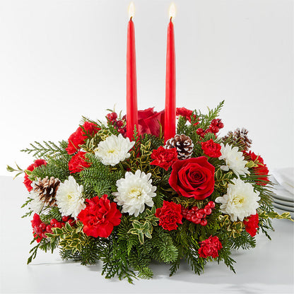Holiday Soiree Centerpiece –  Loose Leaf Florist, Austin TX