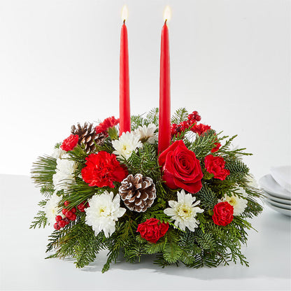 Holiday Soiree Centerpiece –  Loose Leaf Florist, Austin TX