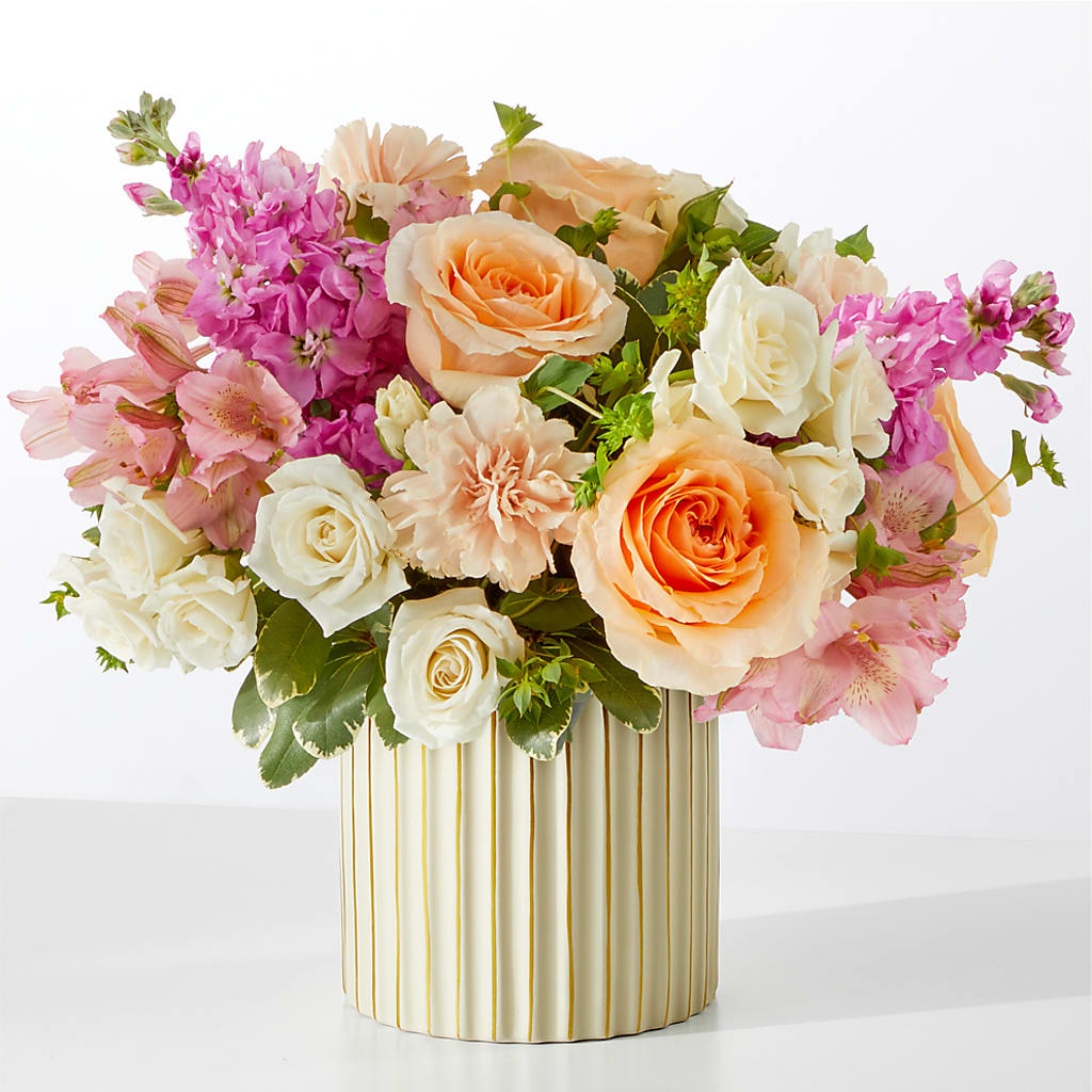 Paradise Bouquet with Ivory Vase –  Loose Leaf Florist, Austin TX