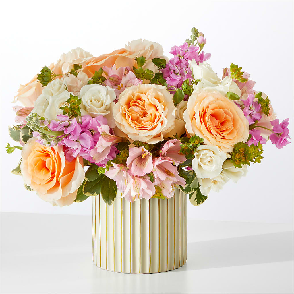 Paradise Bouquet with Ivory Vase –  Loose Leaf Florist, Austin TX