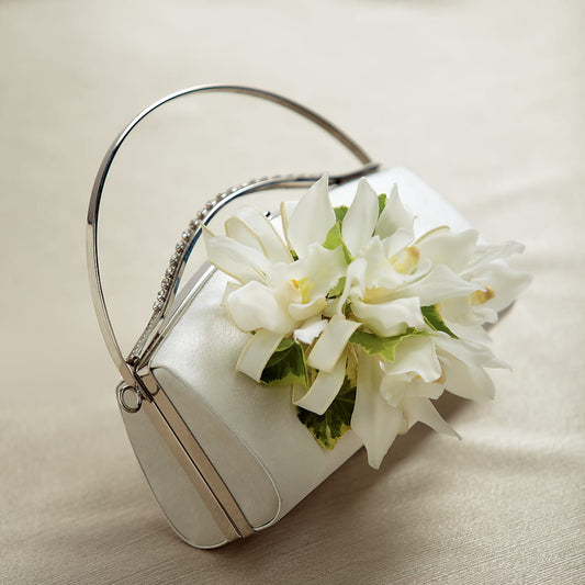 White Purse Decor –  Loose Leaf Florist, Austin TX