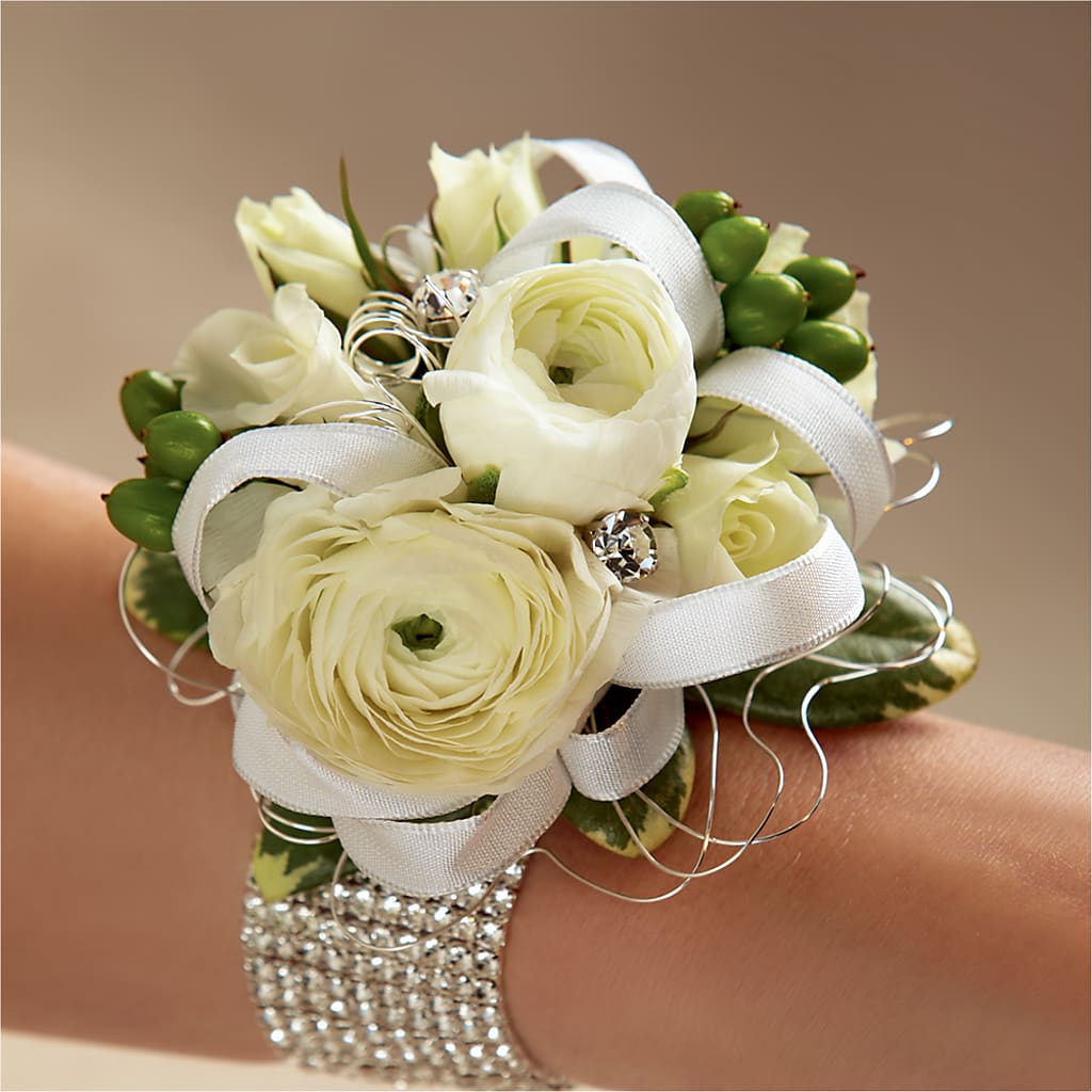 White Wedding Corsage –  Loose Leaf Florist, Austin TX